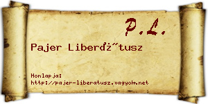Pajer Liberátusz névjegykártya